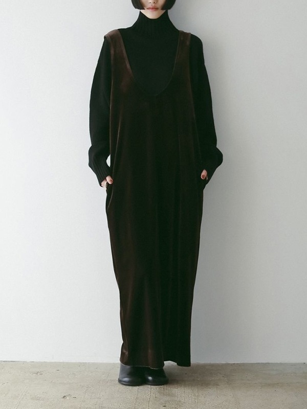 【本日限定値下げ】anuke Velour Uneck Onepiece Velour Uneck Onepiece（ワンピース）｜anuke（アンヌーク）の