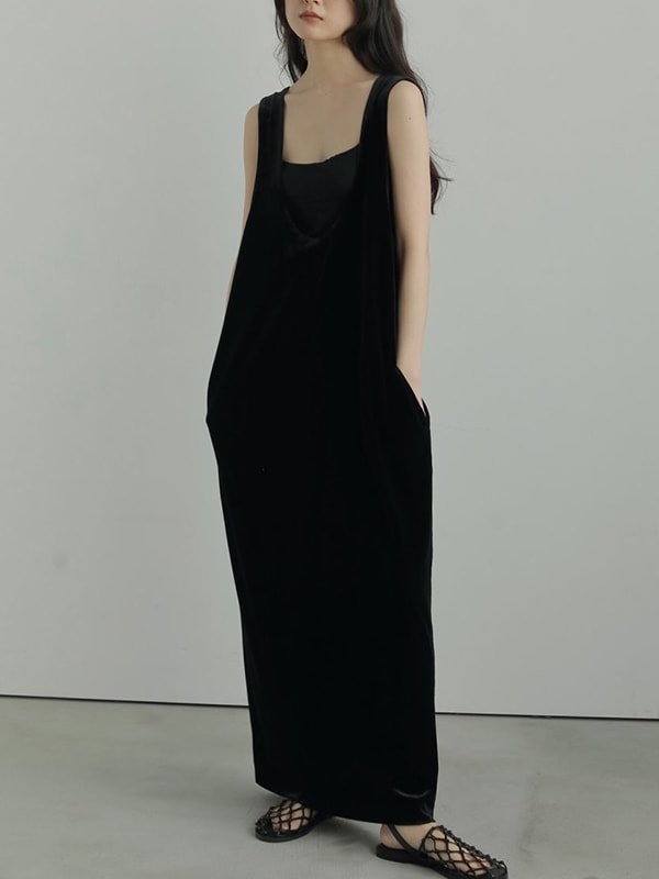 【本日限定値下げ】anuke Velour Uneck Onepiece 追加生産決定】【予約商品】anuke アンヌーク Velour Uneck