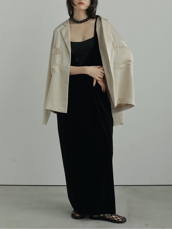 SOLD OUTanuke ̡  Velour Uneck Onepiece 62520314 /󥻥Բľʡˤ15ޤ¨ȯ(˰ʳ)