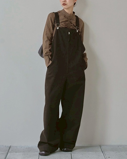 TODAYFUL トゥデイフル Frontzip Twill Salopette 12520318