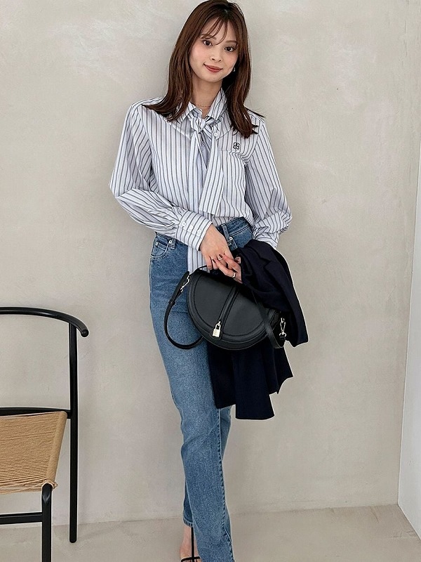 期間限定15%OFF】SNIDEL スナイデル ボウタイシャツ SWFB254204