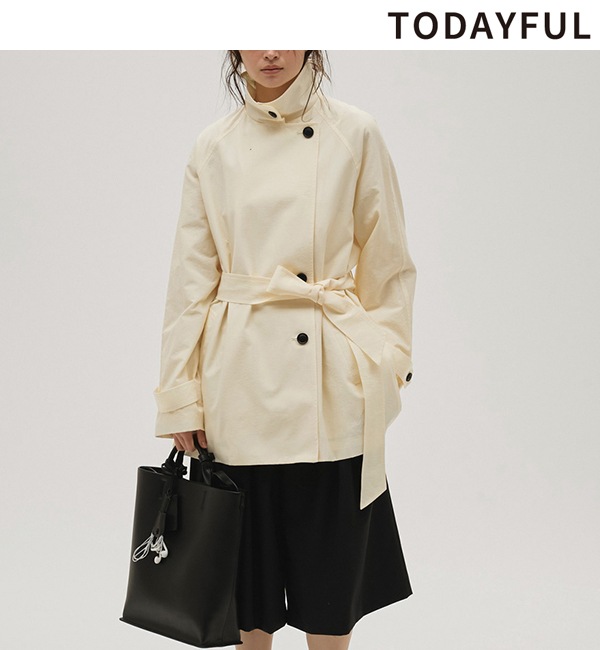 ��SOLD OUT��TODAYFUL �ȥ��ǥ��ե�  Spring Short Trench 12610001  /����󥻥������Բľ��� �������ˤ�15���ޤ�¨��ȯ��(���˰ʳ�)��