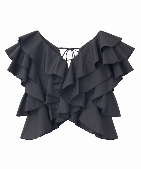 cocodeal ラッフルフリルブラウス