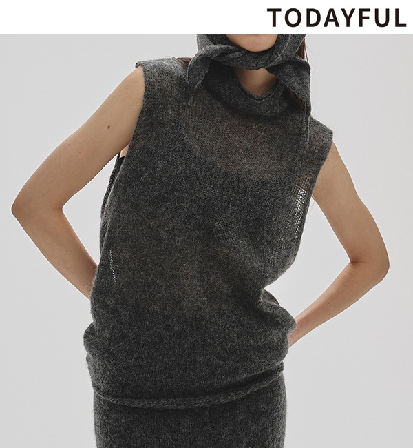 ��SALE30%OFF��TODAYFUL �ȥ��ǥ��ե�  Woolmohair Turtle Knitvest 12520505 /����󥻥������Բľ��ʡ������ˤ�15���ޤ�¨��ȯ��(���˰ʳ�)��