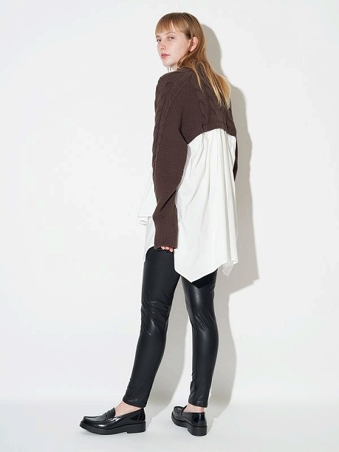 SALE30%OFF】ELENDEEK エレンディーク FAUX LEATHER LEGGINGS フェイク