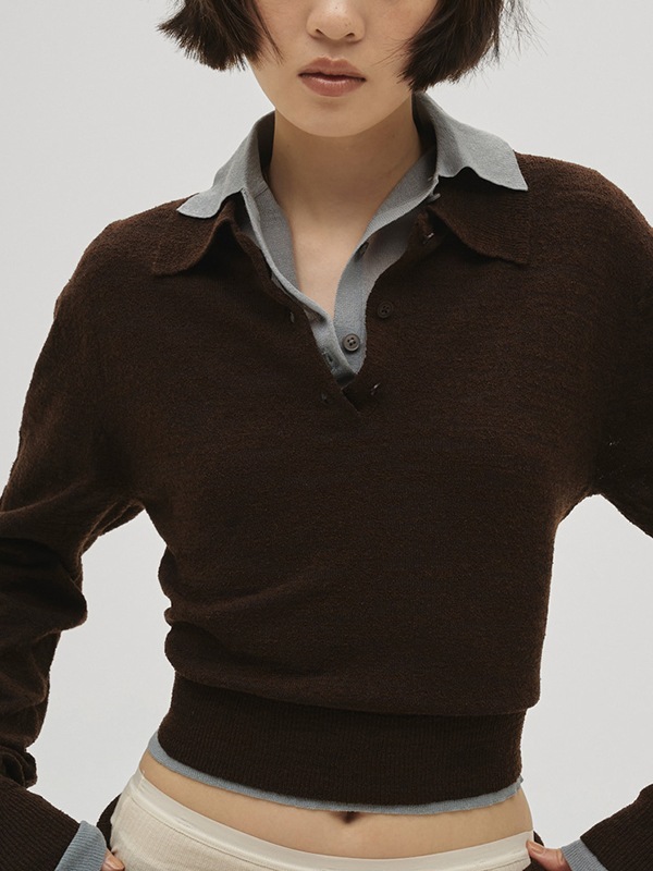 TODAYFUL �ȥ��ǥ��ե�  Layered  Polo Knit 12610508  /����󥻥������Բľ��� �������ˤ�15���ޤ�¨��ȯ��(���˰ʳ�)��