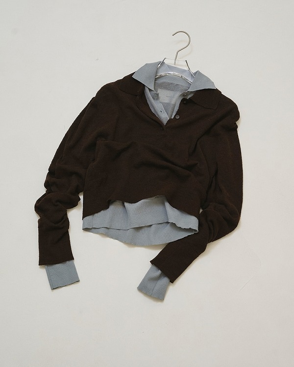 TODAYFUL �ȥ��ǥ��ե�  Layered  Polo Knit 12610508  /����󥻥������Բľ��� �������ˤ�15���ޤ�¨��ȯ��(���˰ʳ�)��