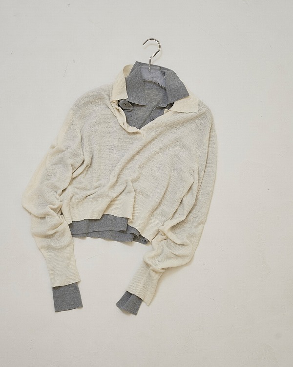 TODAYFUL �ȥ��ǥ��ե�  Layered  Polo Knit 12610508  /����󥻥������Բľ��� �������ˤ�15���ޤ�¨��ȯ��(���˰ʳ�)��