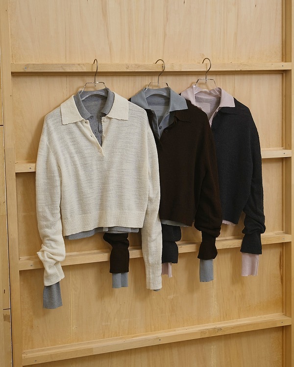 TODAYFUL �ȥ��ǥ��ե�  Layered  Polo Knit 12610508  /����󥻥������Բľ��� �������ˤ�15���ޤ�¨��ȯ��(���˰ʳ�)��