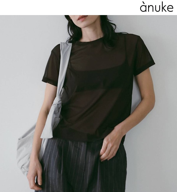 ��5���ָ���10%OFF 5/18(��)�ޤǡ�anuke ����̡���  Sheer Tulle T-Shirts 62610633  �ͥ��ݥ�����̵�� /����󥻥������Բľ��� �������ˤ�15���ޤ�¨��ȯ��(���˰ʳ�)��