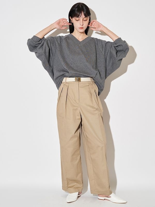 �ڴ��ָ���10%OFF��ELENDEEK �����ǥ�����  CHINO TUCKED PT ���Υ��å��ɥѥ�� 512610700801  /����󥻥������Բľ��� �������ˤ�15���ޤ�¨��ȯ��(���˰ʳ�)�� 