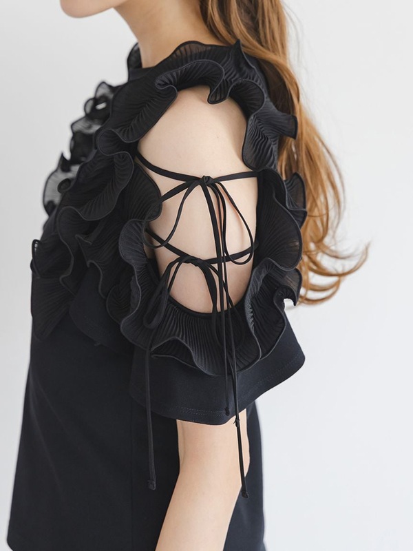 期間限定20%OFF】SNIDEL スナイデル プリーツフリルカットプル