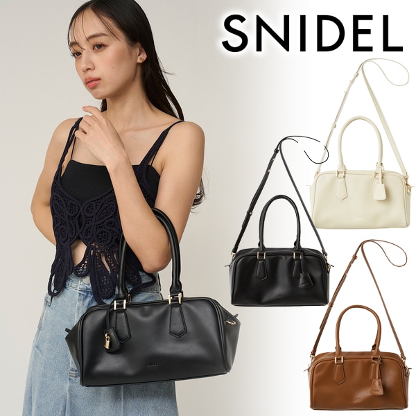 期間限定10%OFF】SNIDEL スナイデル パドロックチャームボストン