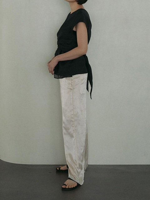 SALE60%OFF】anuke アンヌーク Piping Satin Pants 62510704