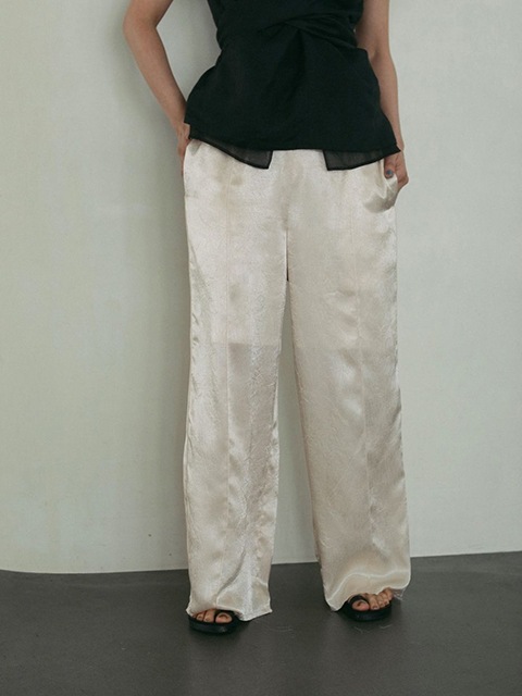SALE60%OFF】anuke アンヌーク Piping Satin Pants 62510704
