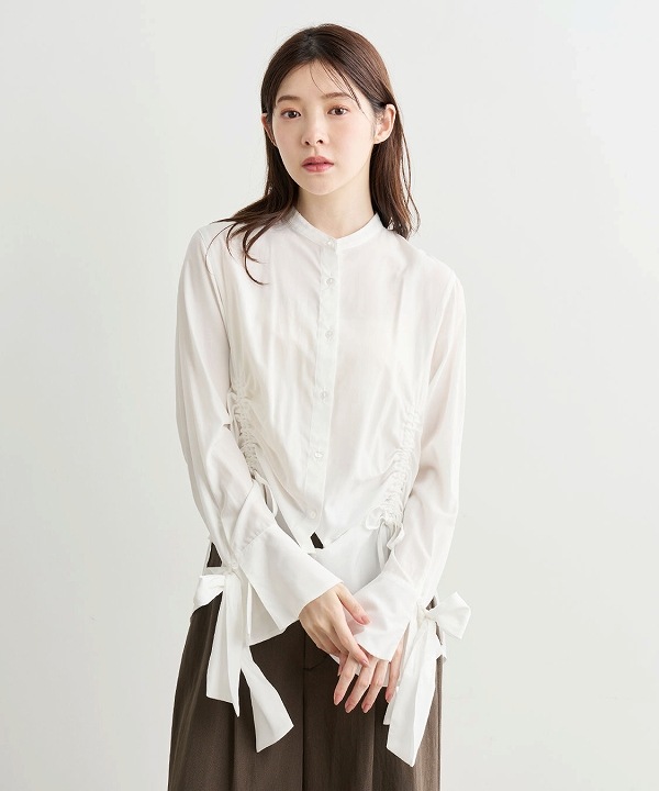 SOLD OUT】COCODEAL ココディール リボンスリーブドロストシャツ
