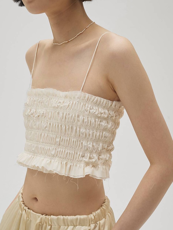 トップス TODAYFUL Shirring Bustier Layered Shirts SOLD OUT】TODAYFUL トゥデイフル Shirring Bustier Layered Shirts