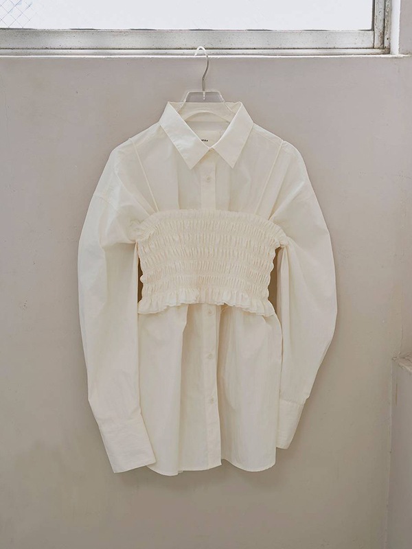 SOLD OUT】TODAYFUL トゥデイフル Shirring Bustier Layered Shirts