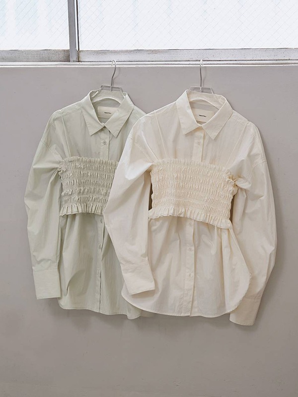 SOLD OUT】TODAYFUL トゥデイフル Shirring Bustier Layered Shirts