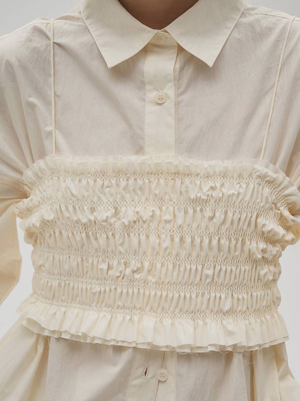 SOLD OUT】TODAYFUL トゥデイフル Shirring Bustier Layered Shirts