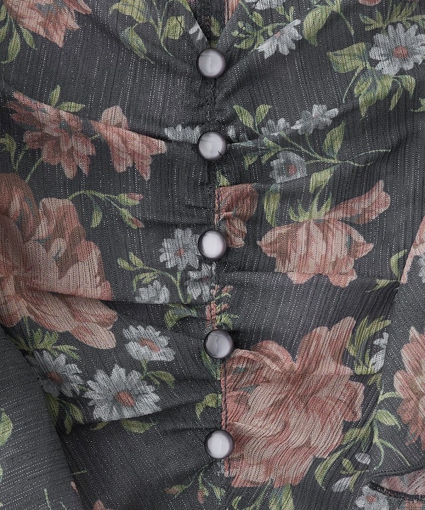 COCODEAL ココディール ラッフルフラワーギャザーブラウス 75518011