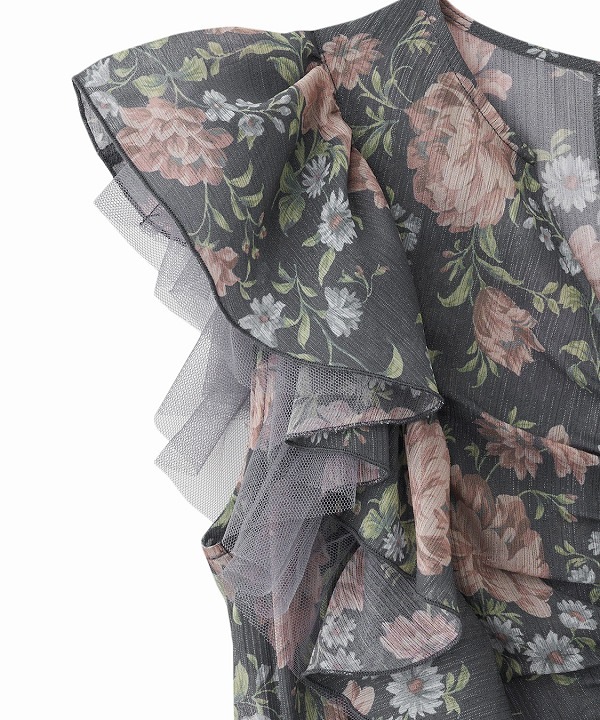 ココディール　新品タグ付　ラッフルフラワーギャザーブラウス　25AW ラッフルフラワーギャザーブラウス｜PETAL ONLINE（ペタル