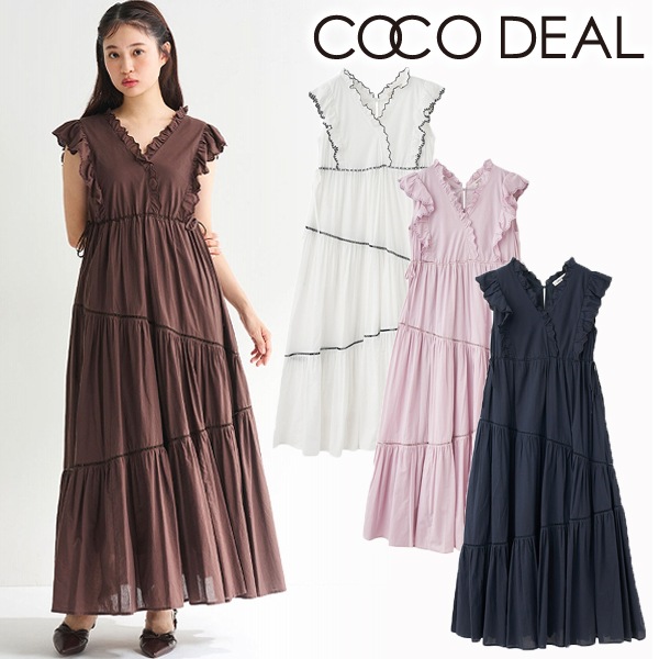 COCO DEAL ギャザードドレス 75515108 ギャザードロストワンピース｜PETAL ONLINE（ペタルオンライン）