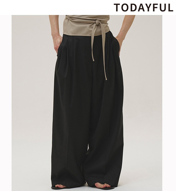 ��SOLD OUT��TODAYFUL �ȥ��ǥ��ե�  Lightweight Tuck Trousers 12610723  /����󥻥������Բľ��� �������ˤ�15���ޤ�¨��ȯ��(���˰ʳ�)��