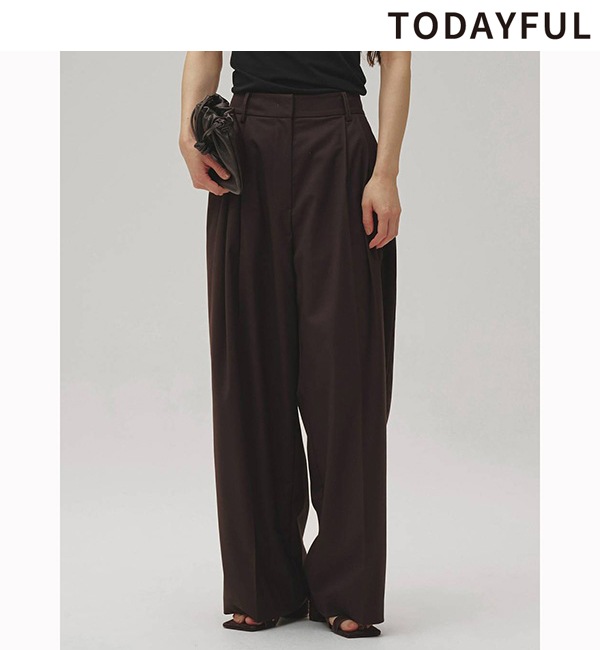 ��SOLD OUT��TODAYFUL �ȥ��ǥ��ե�  Lightweight Tuck Trousers 12610723  /����󥻥������Բľ��� �������ˤ�15���ޤ�¨��ȯ��(���˰ʳ�)��