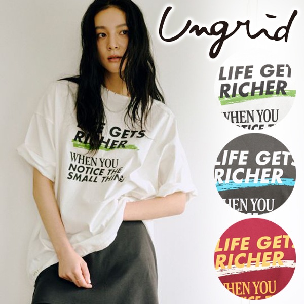 ��SALE50%OFF��Ungrid ���󥰥�å�  ���᡼���ǥ���������ӥå�Tee 112632701201  �ͥ��ݥ�����̵�� /����󥻥������Բľ��ʡ������ˤ�15���ޤ�¨��ȯ��(���˰ʳ�)��