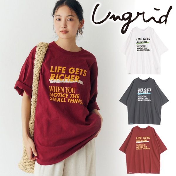 ��SALE50%OFF��Ungrid ���󥰥�å�  ���᡼���ǥ���������ӥå�Tee 112632701201  �ͥ��ݥ�����̵�� /����󥻥������Բľ��ʡ������ˤ�15���ޤ�¨��ȯ��(���˰ʳ�)��
