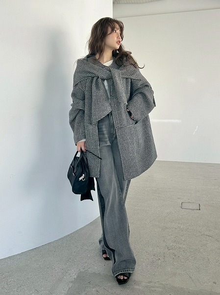 期間限定10%OFF】FRAY I.D フレイアイディー マフラー付ノーカラー