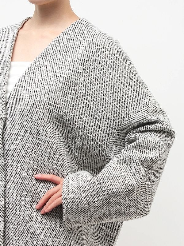 エレンディーク ツイードフォルムショートコート ノーカラージャケット SOLD OUT】【期間限定10%OFF】ELENDEEK エレンディーク TWEED FORM
