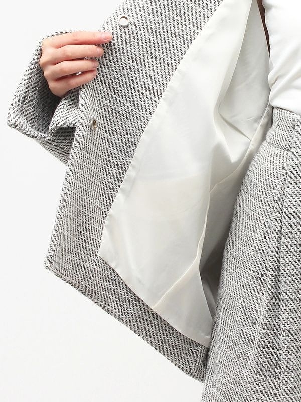エレンディーク ツイードフォルムショートコート ノーカラージャケット SOLD OUT】【期間限定10%OFF】ELENDEEK エレンディーク TWEED FORM