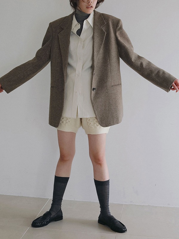 anuke ����̡��� Herringbone Wool Jacket 62620104 /����󥻥������Բľ��ʡ������ˤ�15���ޤ�¨��ȯ��(���˰ʳ�)��