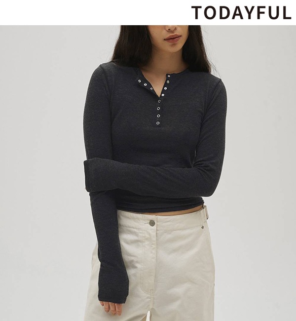 ��SOLD OUT�ۡں����١�TODAYFUL �ȥ��ǥ��ե�  Henleyneck Soft Tops 12610608  /����󥻥������Բľ��� �������ˤ�15���ޤ�¨��ȯ��(���˰ʳ�)��