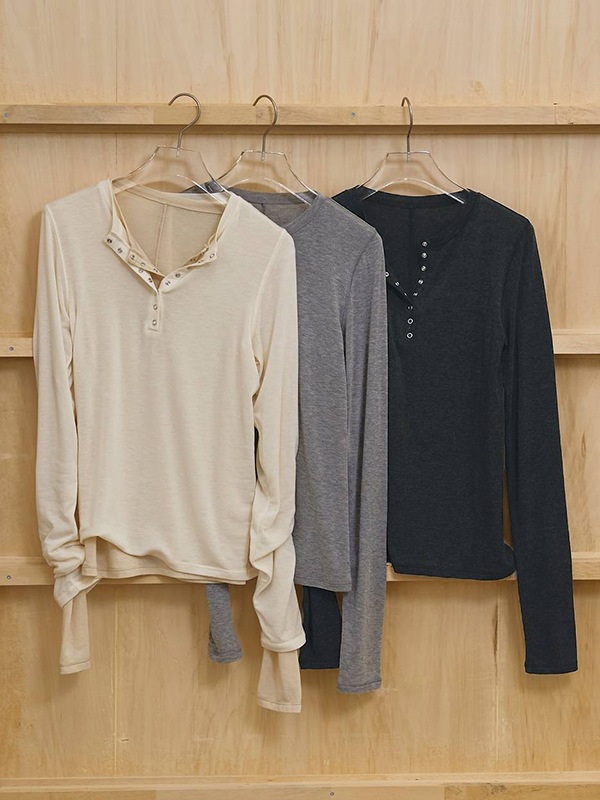 ��SOLD OUT�ۡں����١�TODAYFUL �ȥ��ǥ��ե�  Henleyneck Soft Tops 12610608  /����󥻥������Բľ��� �������ˤ�15���ޤ�¨��ȯ��(���˰ʳ�)��