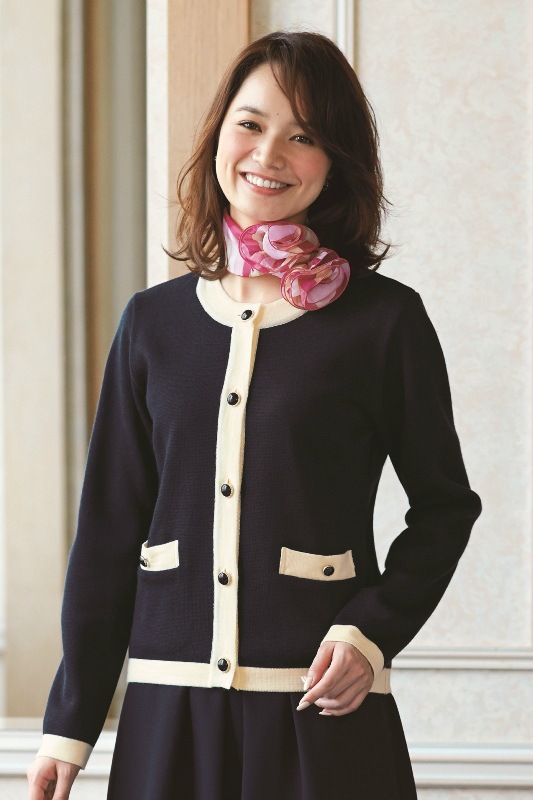 enjoie(アンジョア) ニットジャケット 81670 | UNIPRO OFFICE WEAR