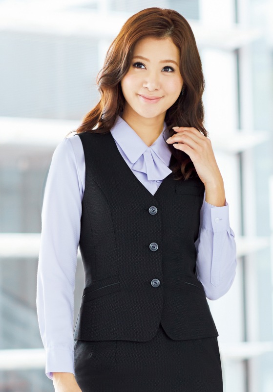 新品　ボンマックス　事務服　ボンオフィス　スカート　ベスト　13 黒　ブラック 事務服】ボンマックス BCS2704｜Aラインスカート｜高級感溢れる