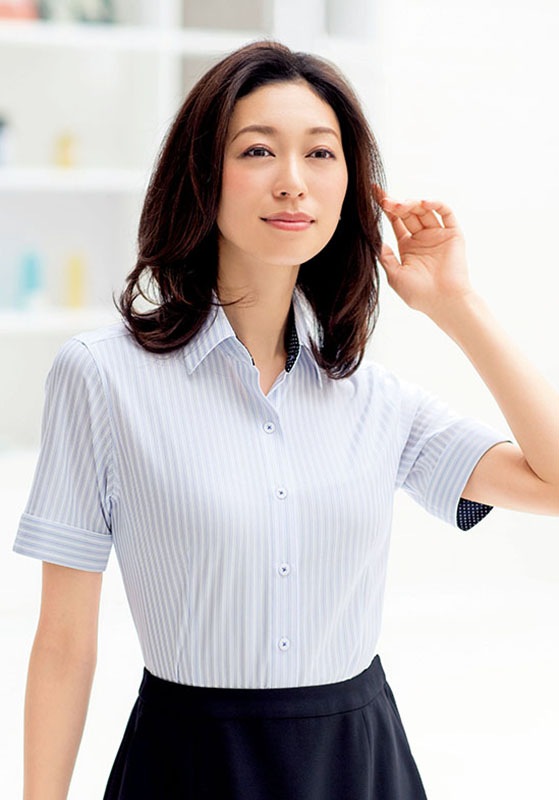 【お取り寄せ】ボンマックス 半袖ブラウス ピンク 21号 RB4554-9-21 BONOFFICE (ボンオフィス) 半袖ブラウス RB4554 BONMAX (ボン