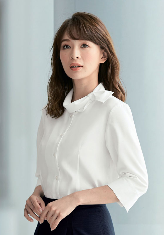 enjoie (アンジョア) 七分袖ブラウス 01225 | UNIPRO OFFICE WEAR