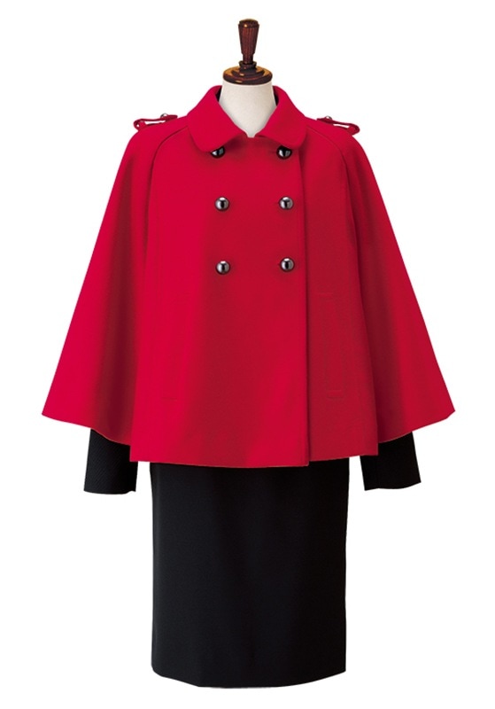 エルアールディーアール　ウール ケープコート ケープ取り外しステンカラーコート M 【メール便対応不可