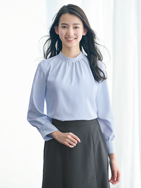 ENJOY ブラウス EGG BALE BROAD オフホワイト 17号 カーシーカシマ ESB756 (68-0902-94) : [カーシーエンジョイ] ENJOY ESB756 EGG BALE BROAD