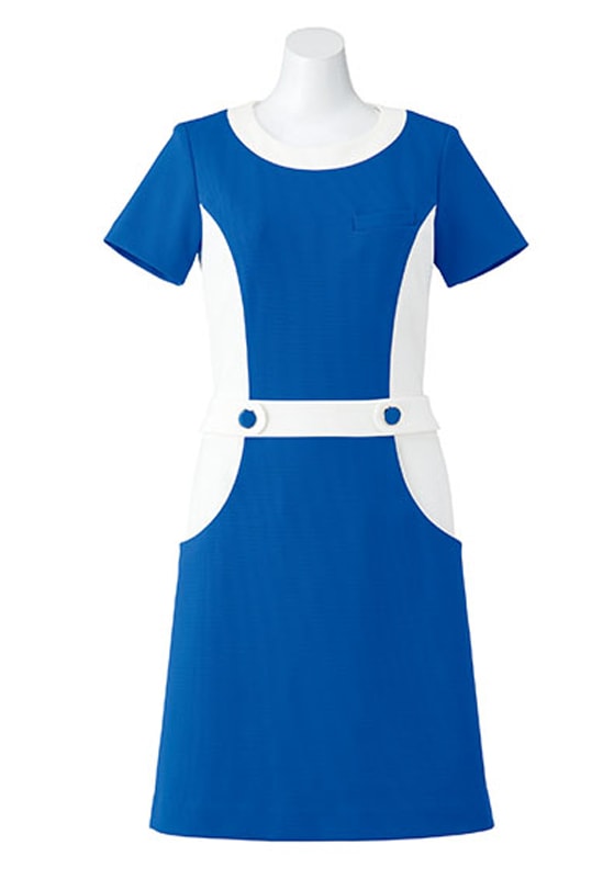 ☆ボンシェルジュ ボンマックス 事務服 ジャガード ワンピース ネイビー☆11号 ☆ボンシェルジュ ボンマックス 事務服 ジャガード ワンピース