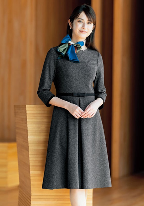 UNILADY (ユニレディ) 七分袖ワンピース U4023 | UNIPRO OFFICE
