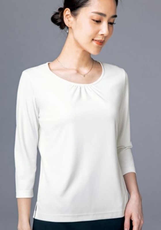 STONE  ホワイト 長袖カットソー（中古） UNILADY (ユニレディ) 七分袖カットソー U8440 | UNIPRO OFFICE