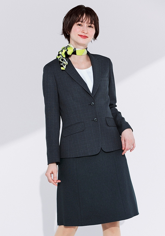 ボンマックス／事務服 優秀ニットの快適ジャケット ブラック 21号 AV1285ボンマックス）｜事務服