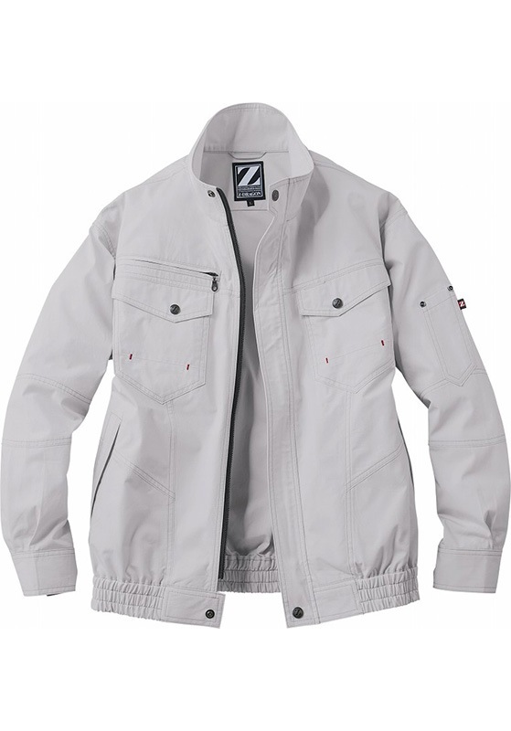 空調服長袖ブルゾン シルバー 5L 自重堂 74010-036-5L (63-2886-91) S～EL 自重堂 作業着 春夏作業服 Z-DRAGON 空調服長袖ブルゾン 74010