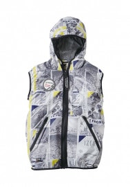 �������ե���ƥ��� I'Z FRONTIER ��Ĵ�� ���������������󥷥��ƥ� �ץ��ȥա��ǥ��åɥ٥��� PRINT A.S. HOODED VEST 10046
