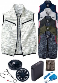 自重堂 Z-DRAGON(ジードラゴン) 空調服 ベスト 大容量バッテリー＆ワンタッチファン(ブラック)セット 74070ULT-CB2B|春夏|ベスト